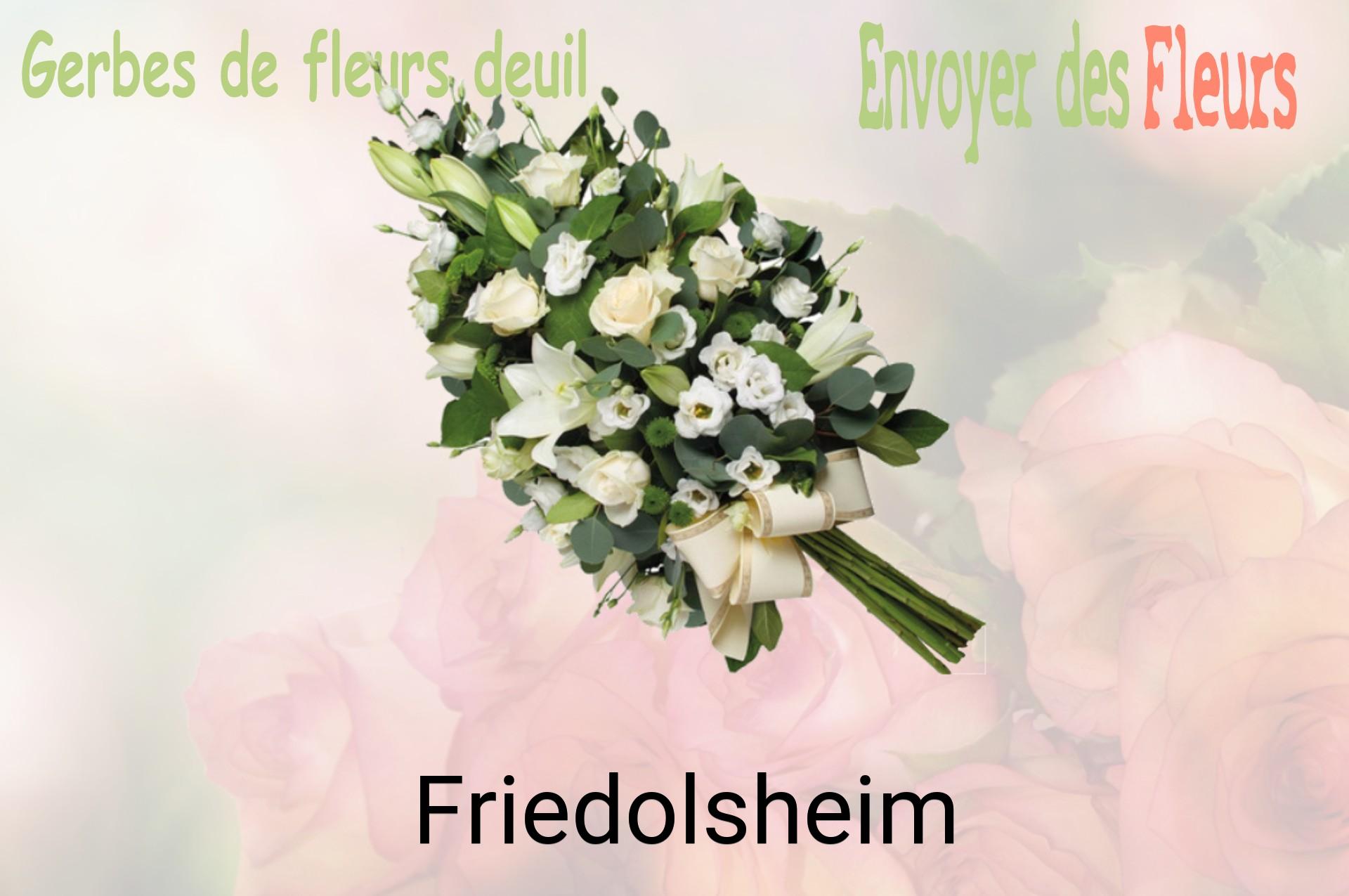 Gerbe de fleurs de deuil livrée à Friedolsheim